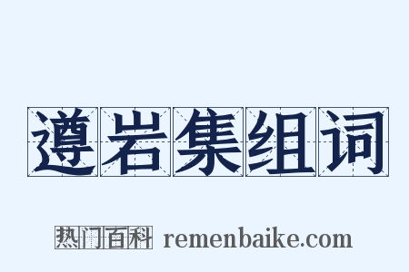 遵岩集组词是什么意思的图片